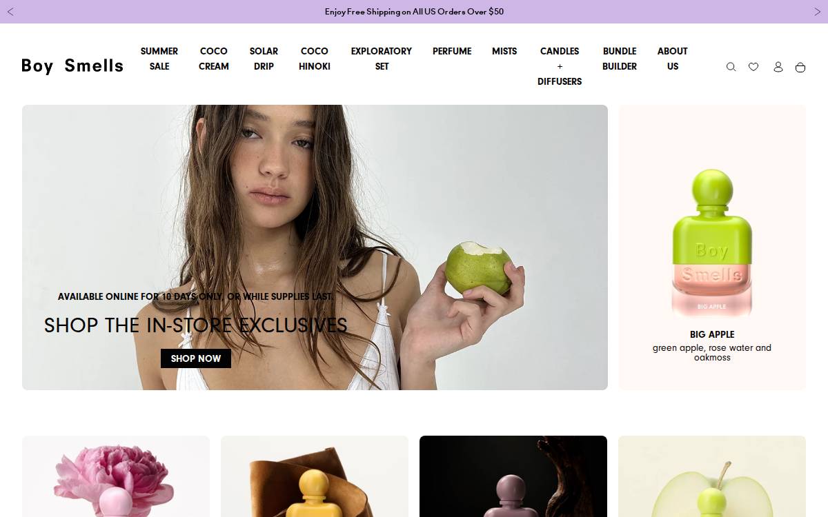 Boy Smells website preview