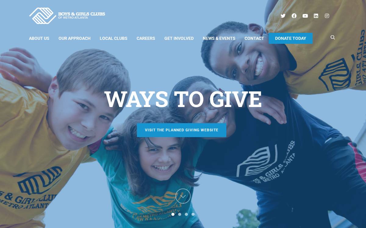Boys & Girls Clubs of Metro Atlanta website preview