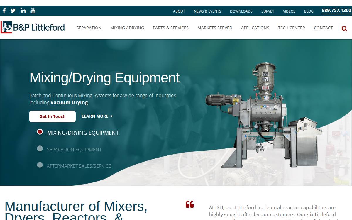 B&P Littleford website preview