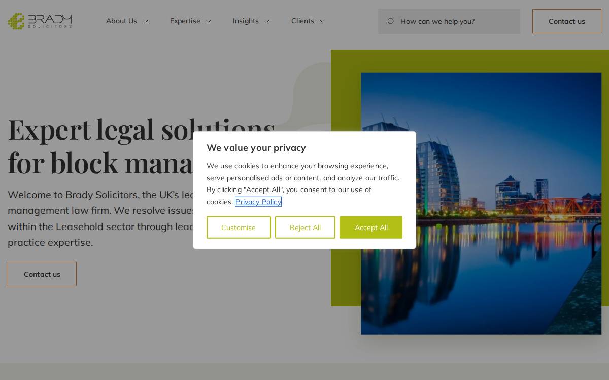 Brady Solicitors website preview