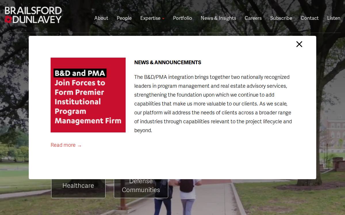 Brailsford & Dunlavey website preview