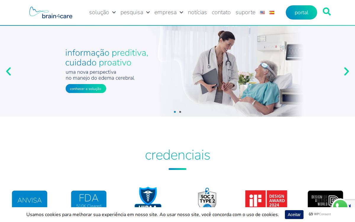 Brain4Care website preview