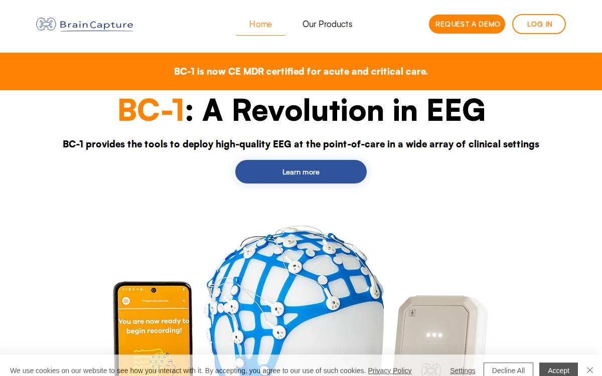 BrainCapture website preview