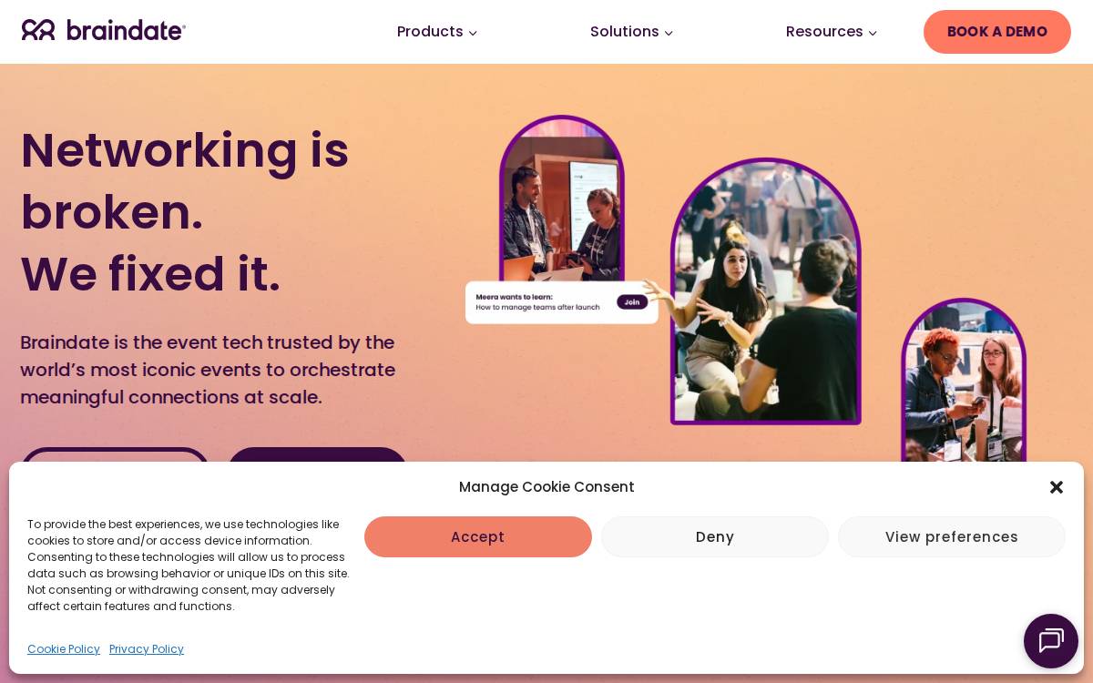 Braindate website preview