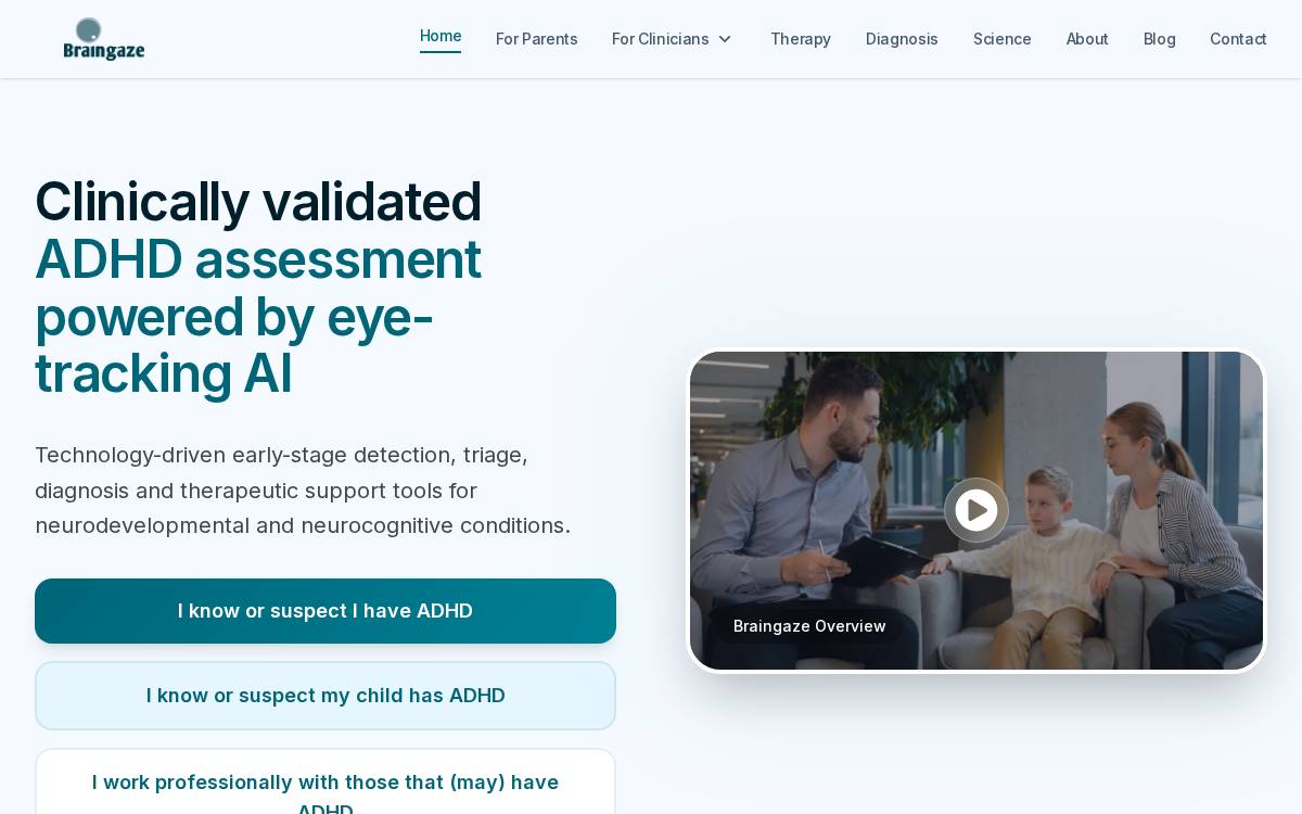 Braingaze website preview