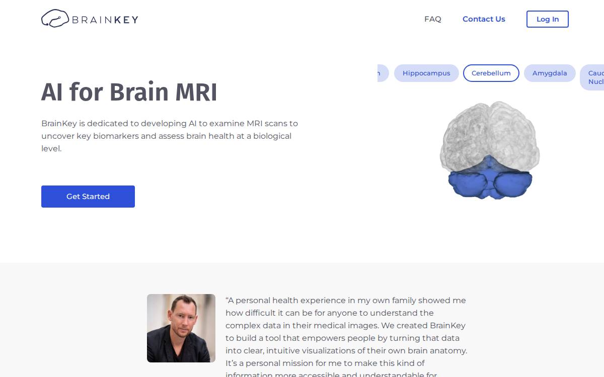 BrainKey website preview