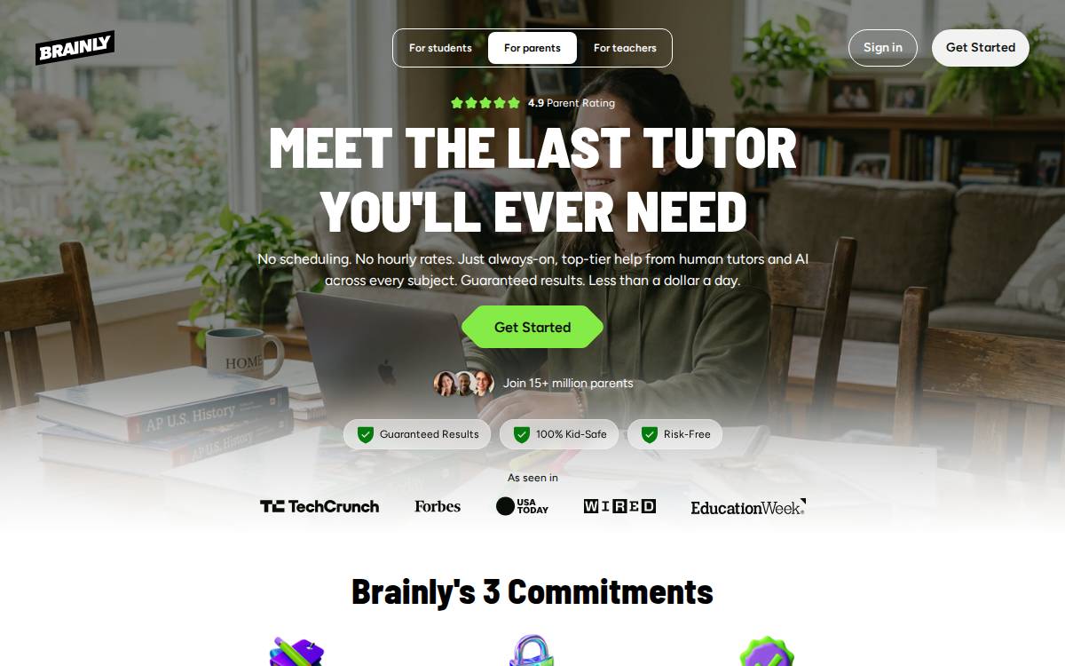 Brainly website preview