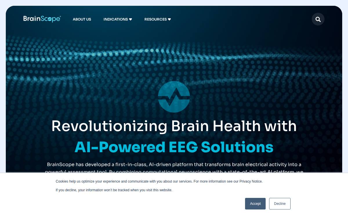 BrainScope website preview