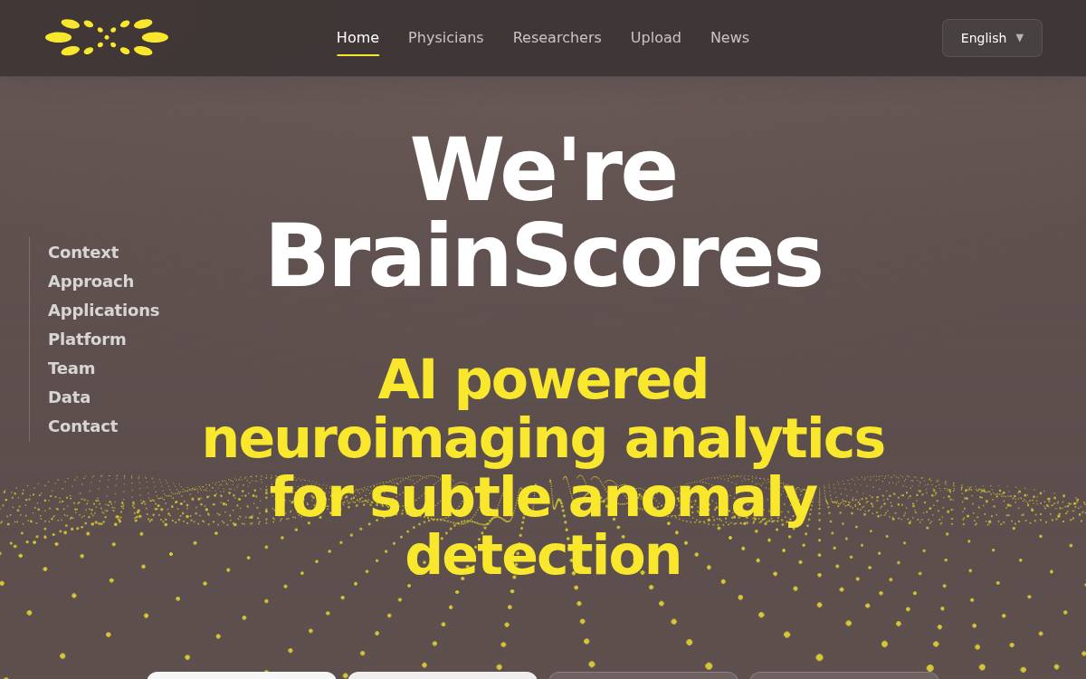 BrainScores website preview