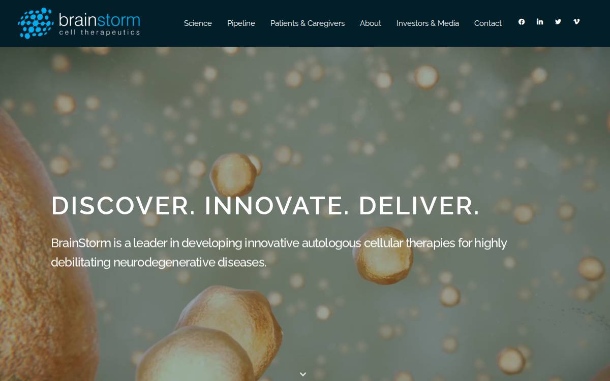 Brainstorm Cell website preview