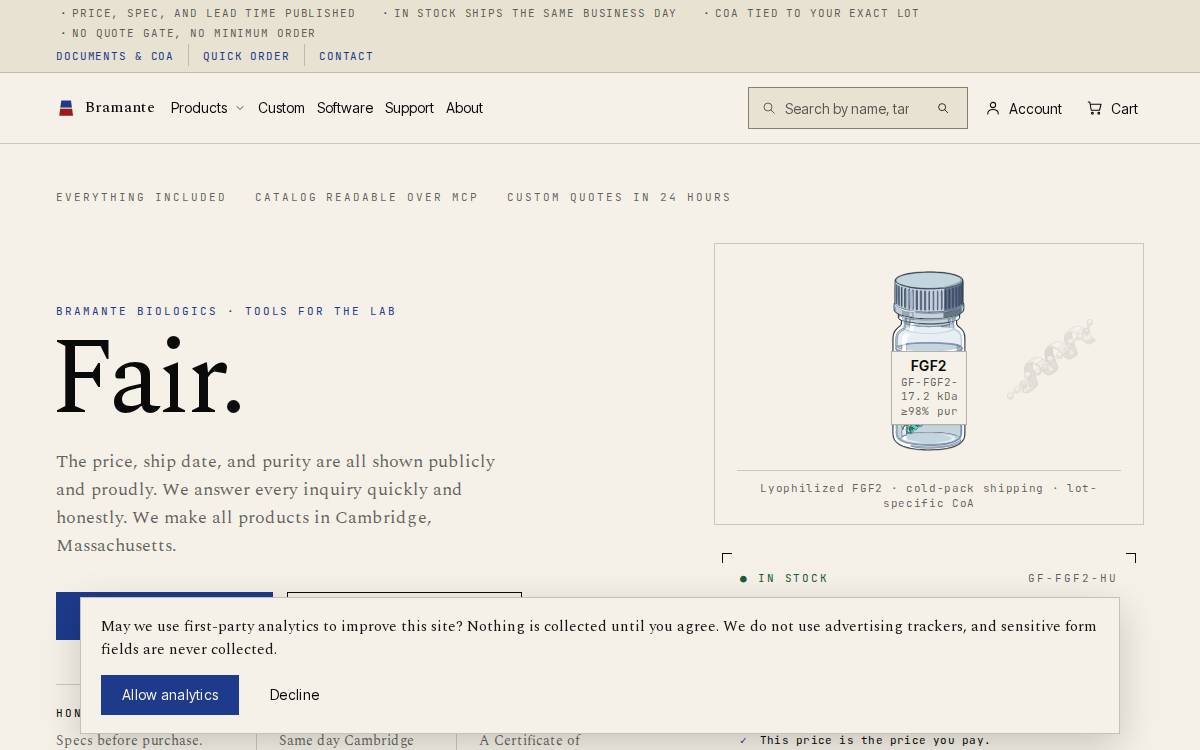 Bramante website preview