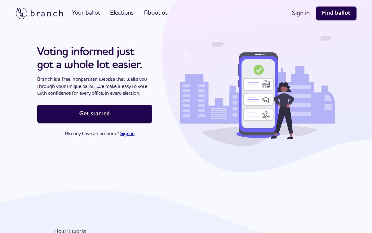 Branch Politics website preview