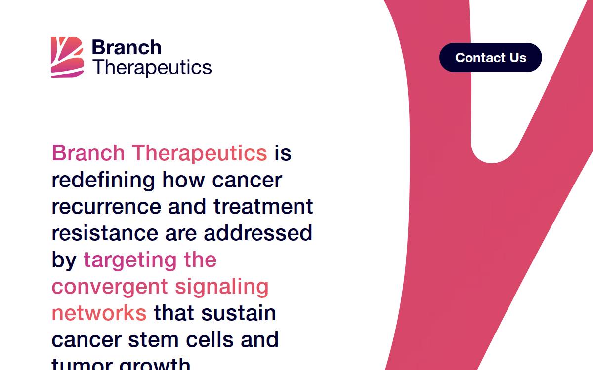 Branch Therapeutics website preview