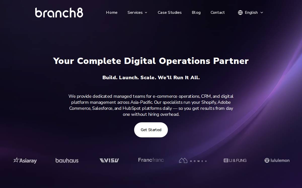 Branch8 website preview