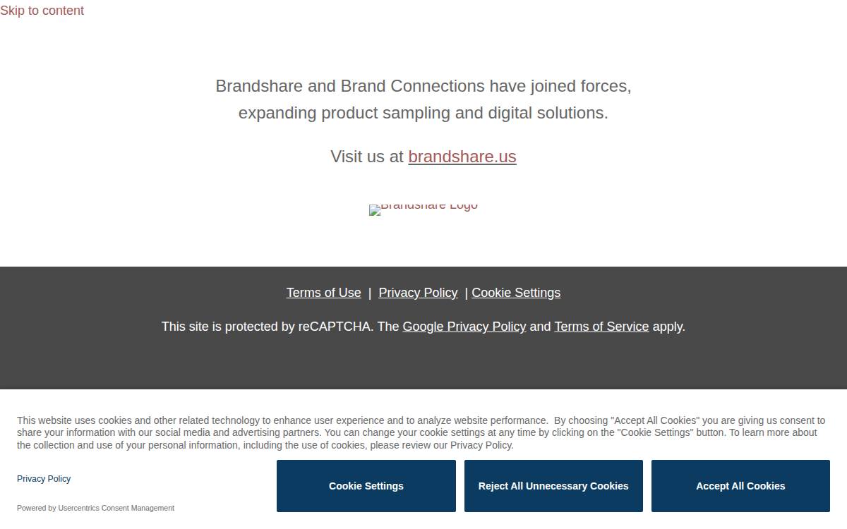 Brand Connections website preview