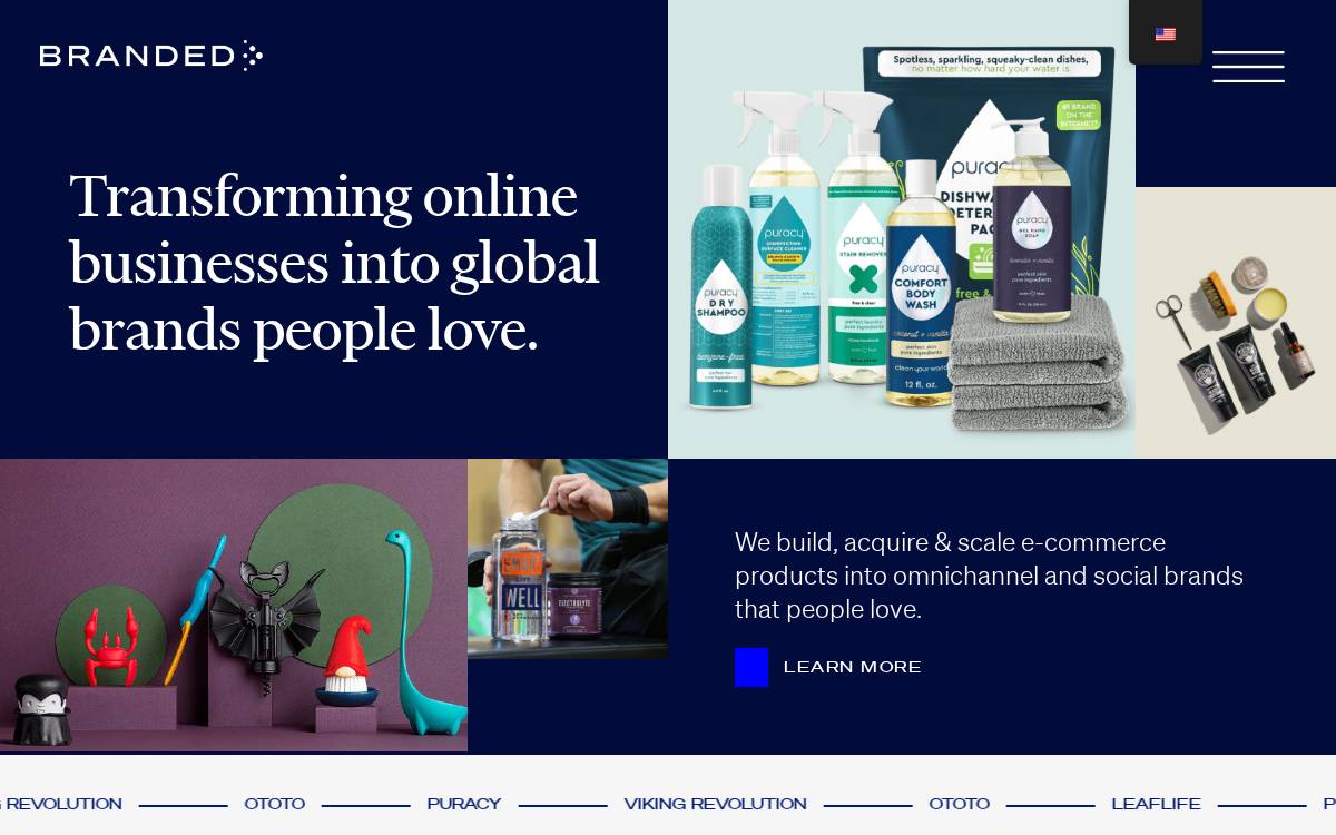 Branded website preview