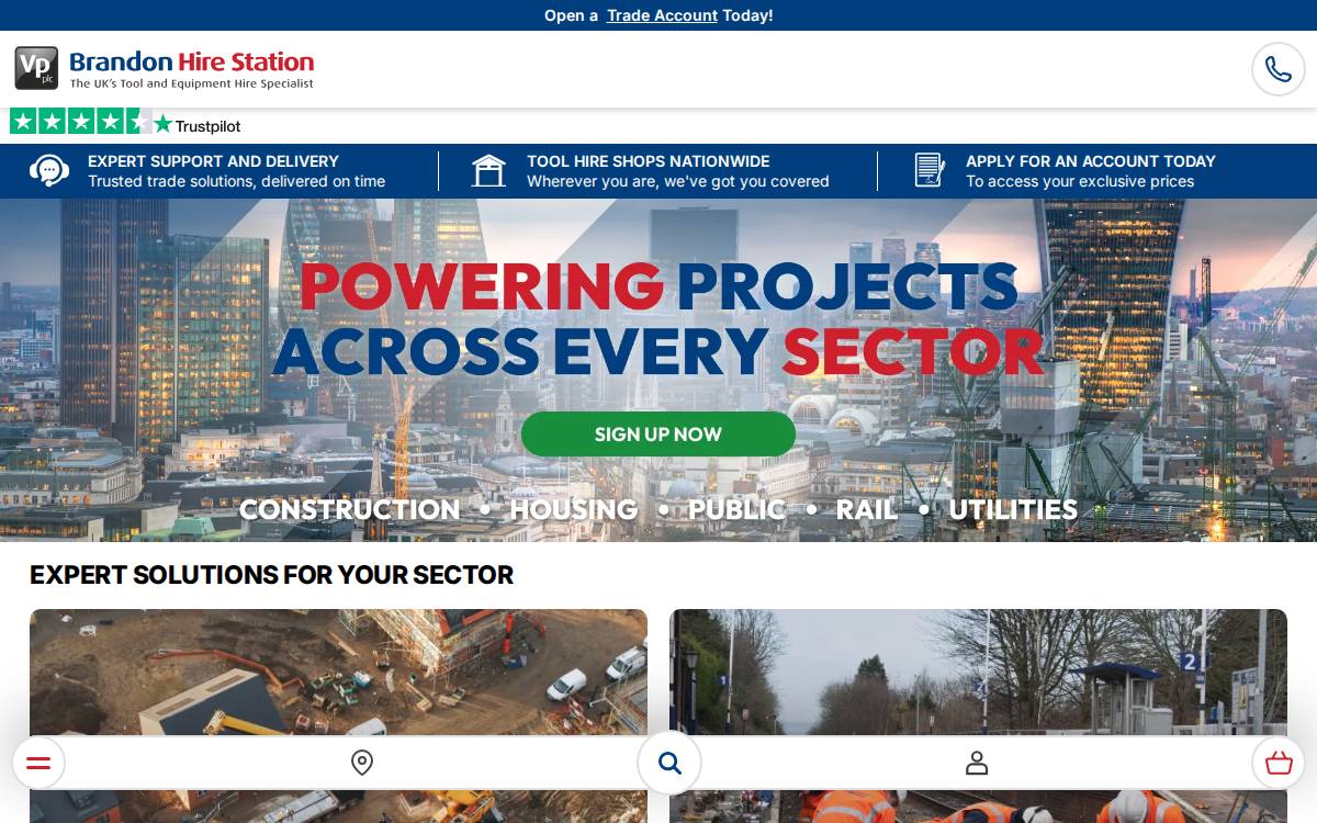 Brandon Hire website preview