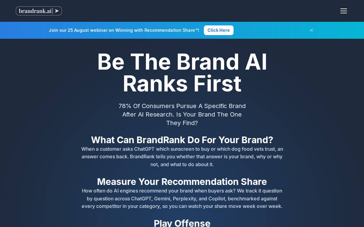 Brandrank website preview