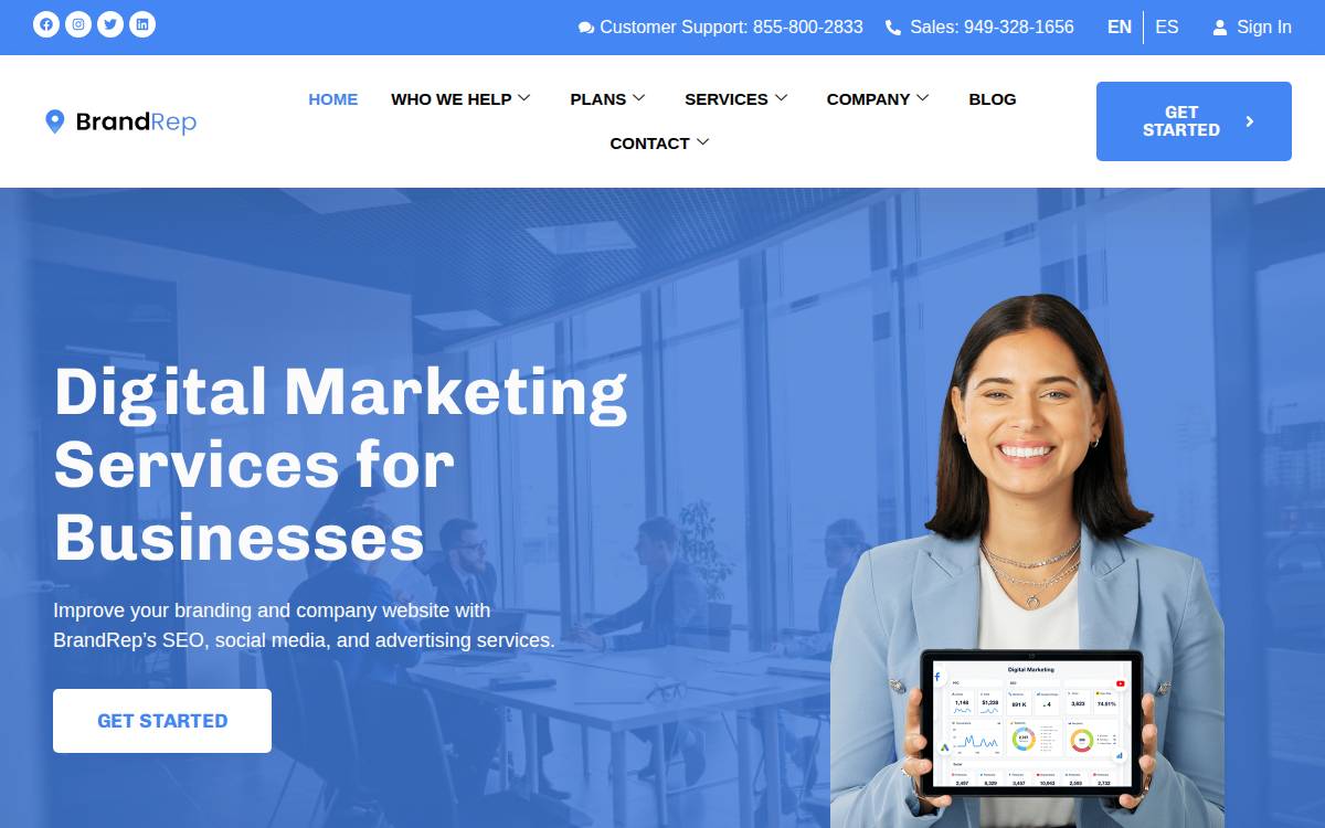 Brandrep website preview