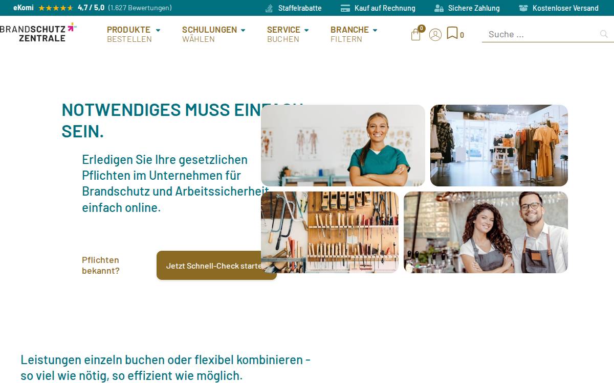 Brandschutz Zentrale website preview