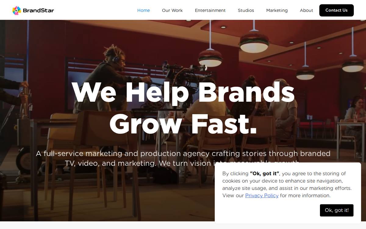 Brandstar website preview