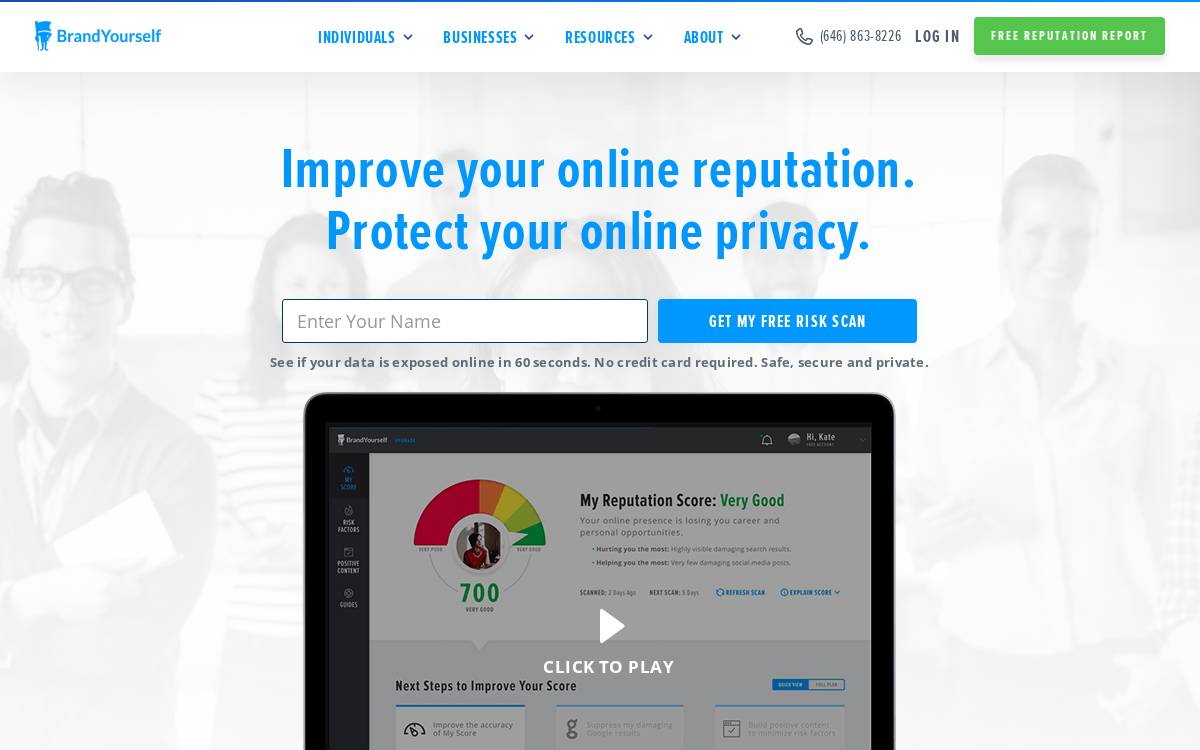 BrandYourself website preview