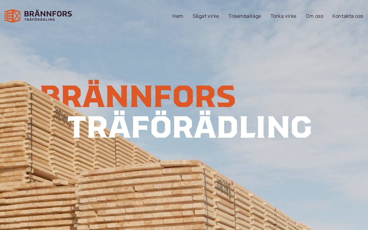 Brännfors Träförädling website preview