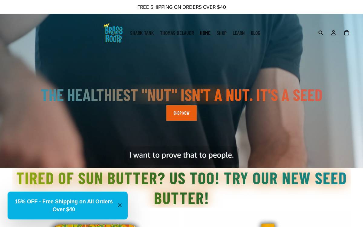 Brassrootsfood website preview