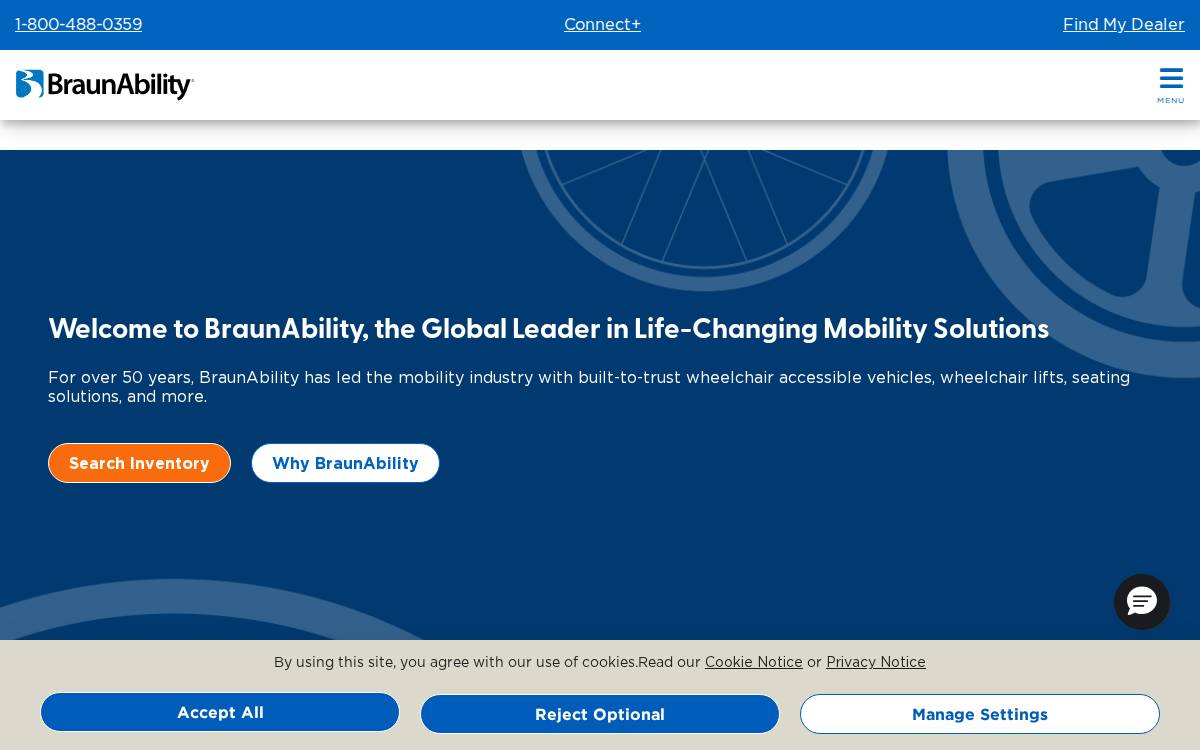 BraunAbility website preview