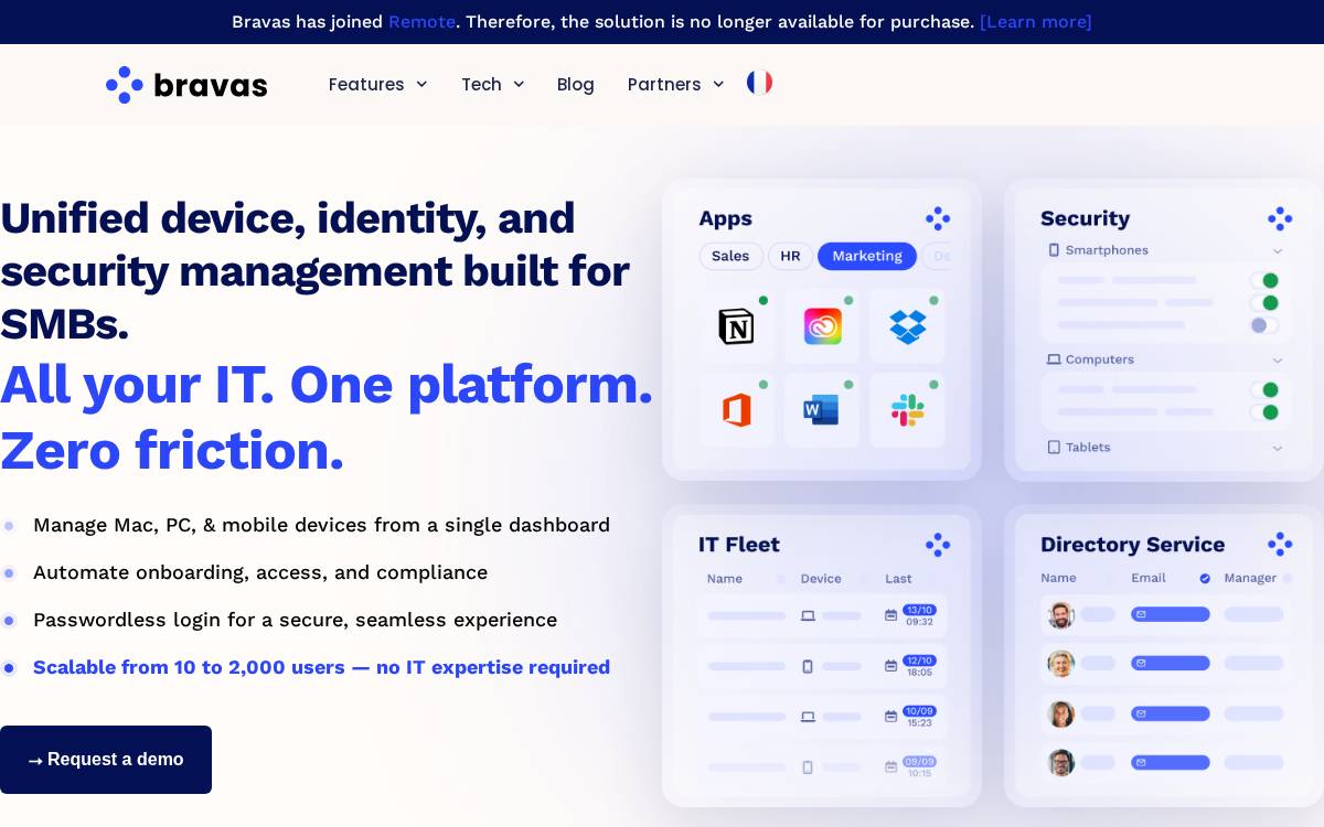 Bravas website preview