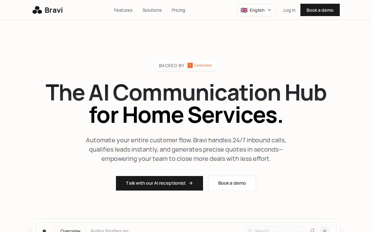 Bravi website preview