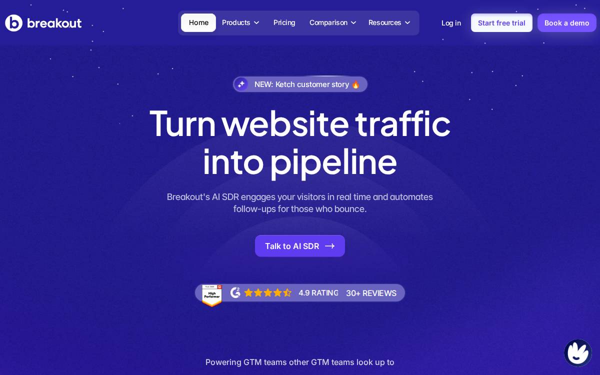 Breakout website preview