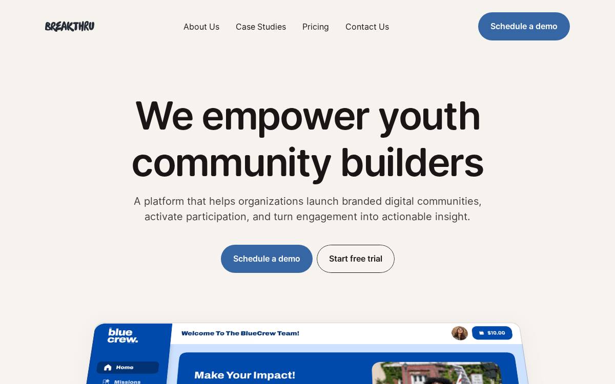 Breakthru website preview