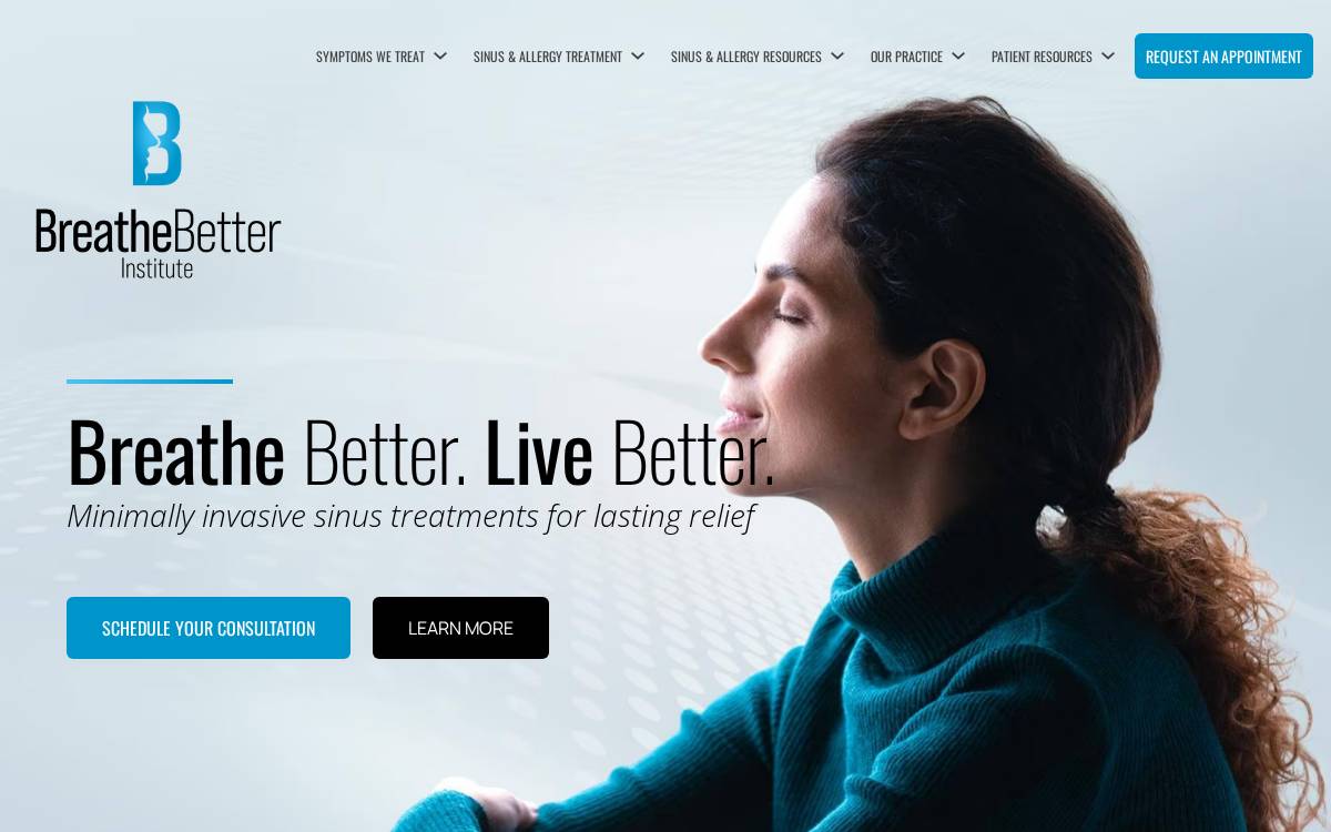 Breathe Better Institute website preview