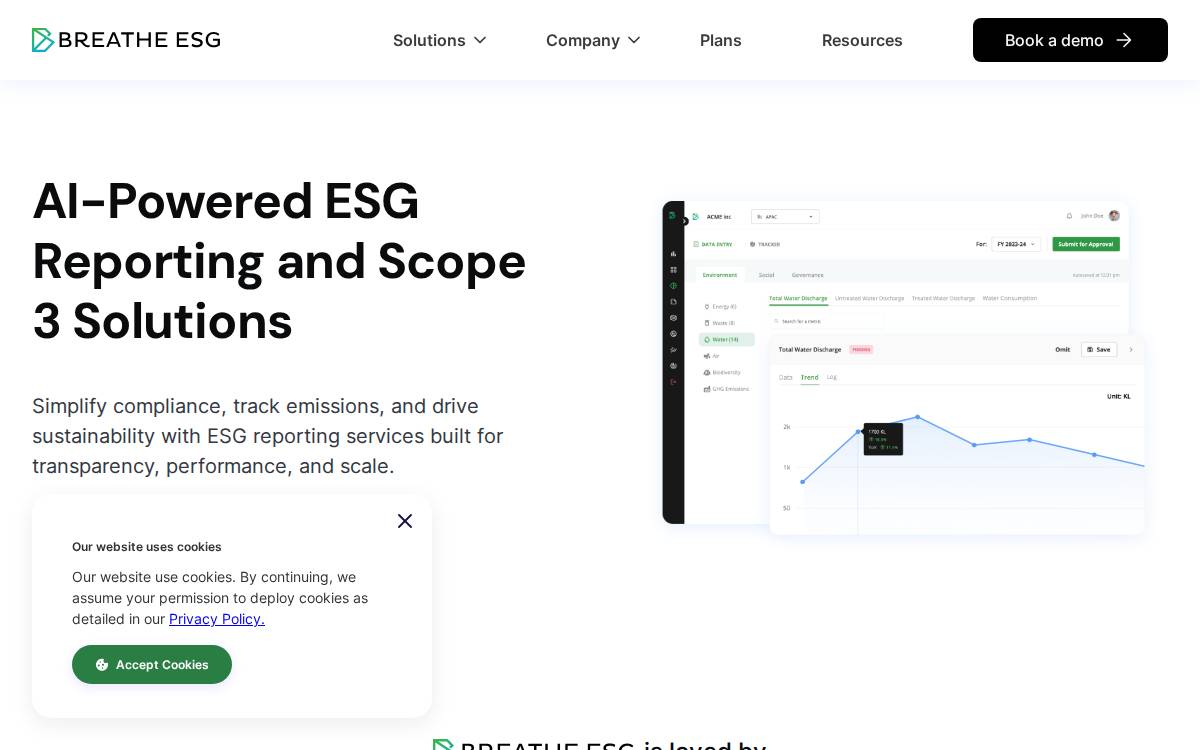 Breathe ESG website preview