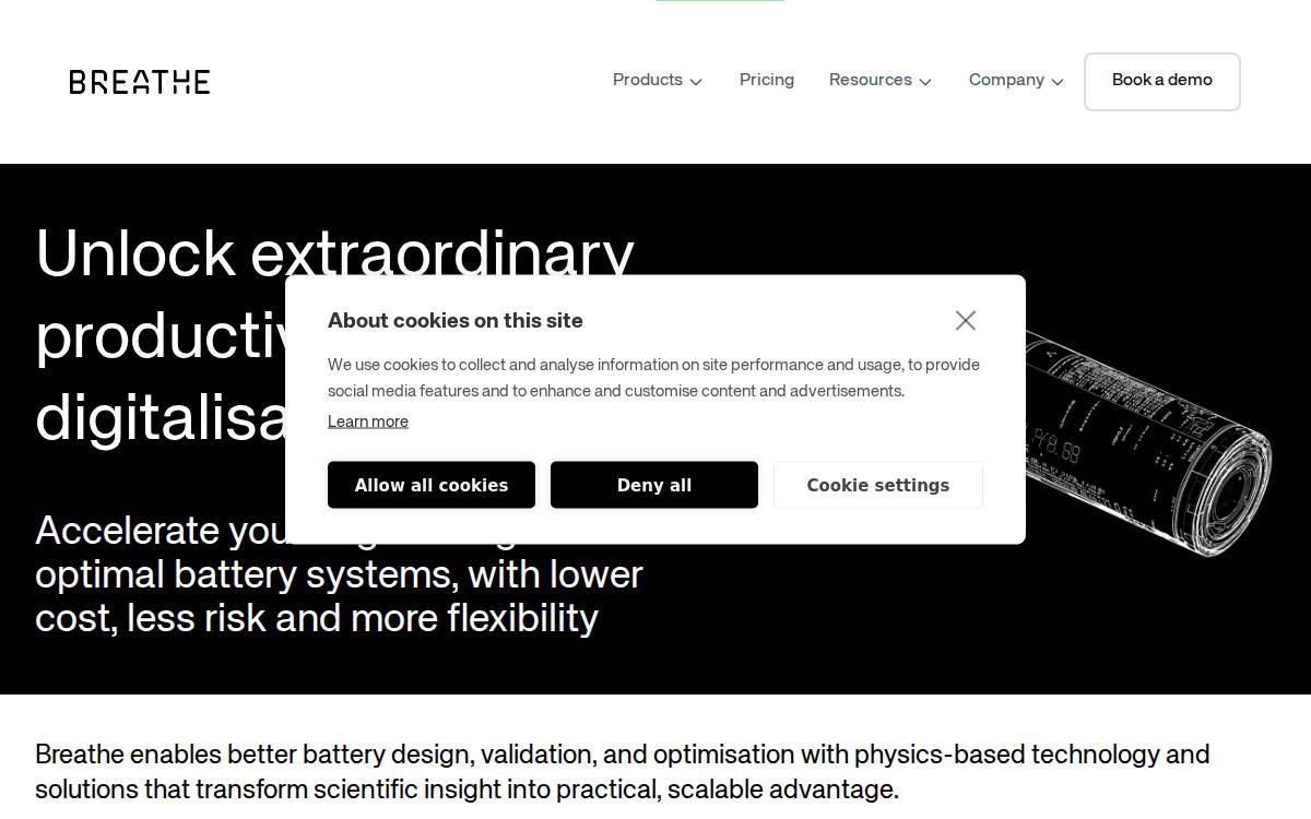 Breathe website preview