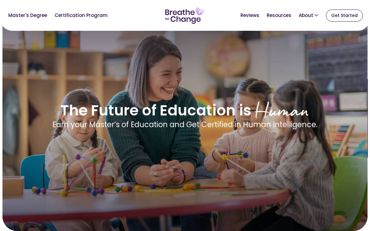 Breathe for Change website preview