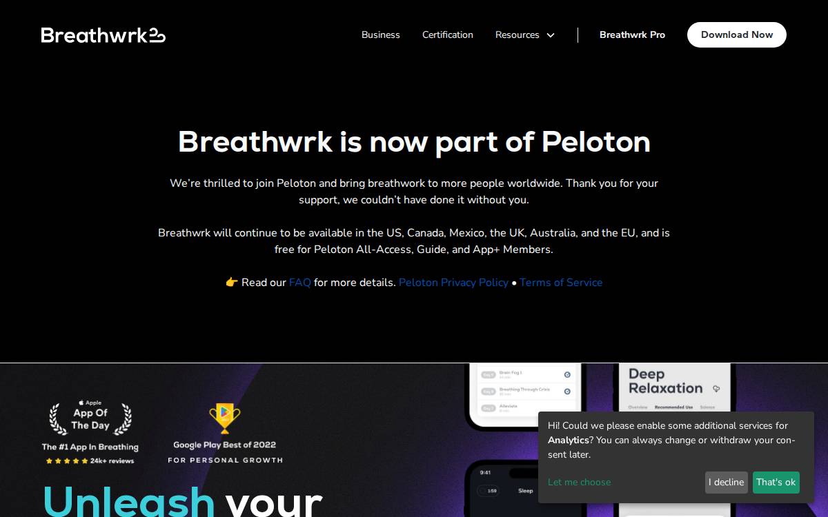 Breathwrk website preview
