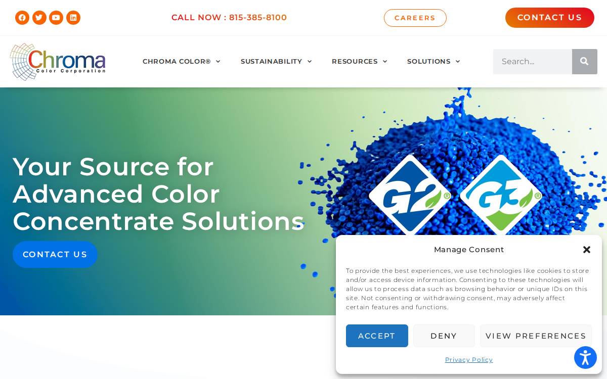 Breen Color Concentrates, LLC website preview
