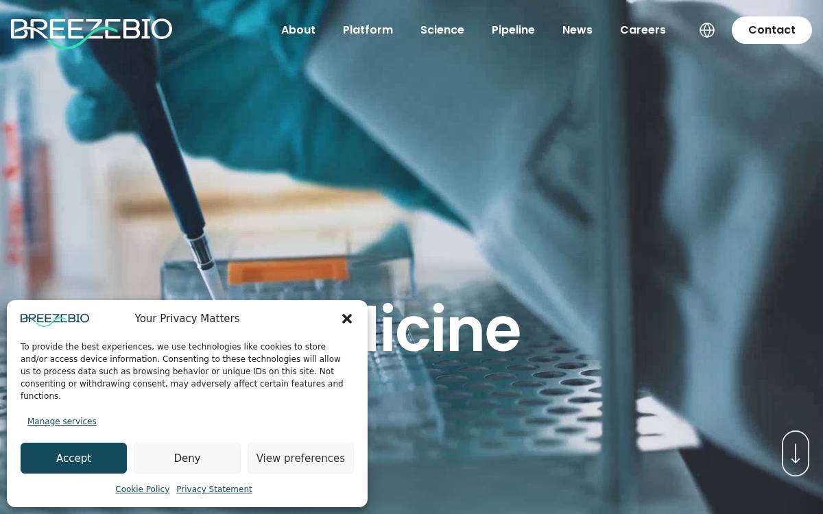 BreezeBio website preview