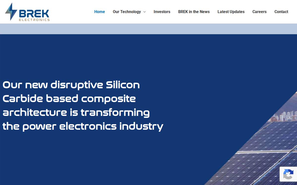 BREK Electronics website preview