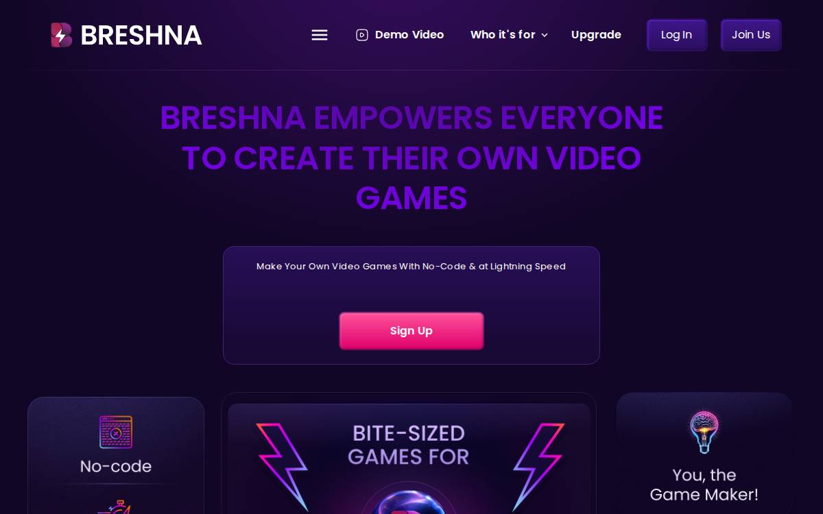 Breshna website preview