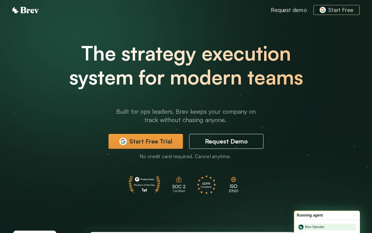 Brev website preview