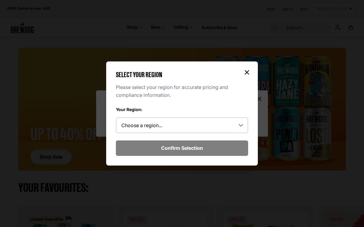 BrewDog website preview