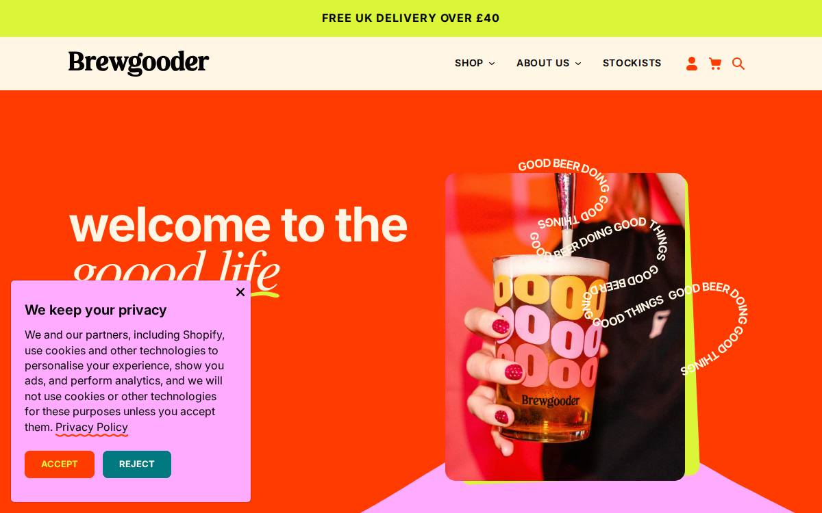Brewgooder website preview