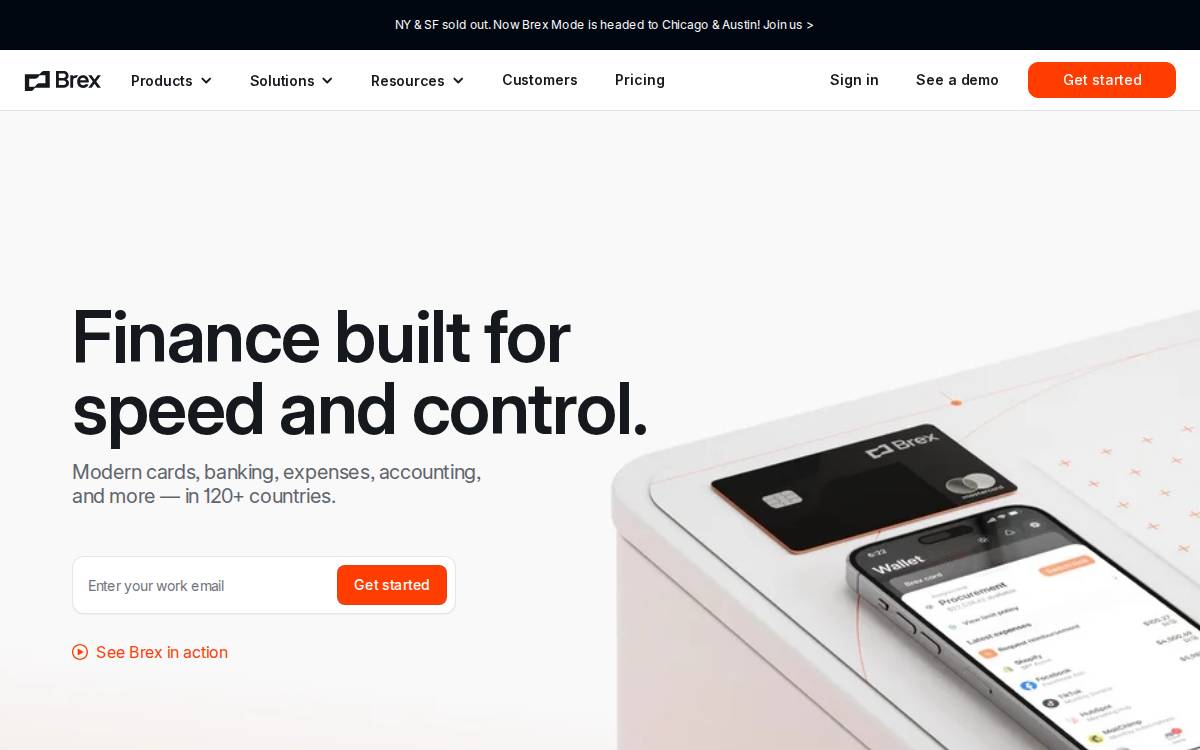 Brex website preview