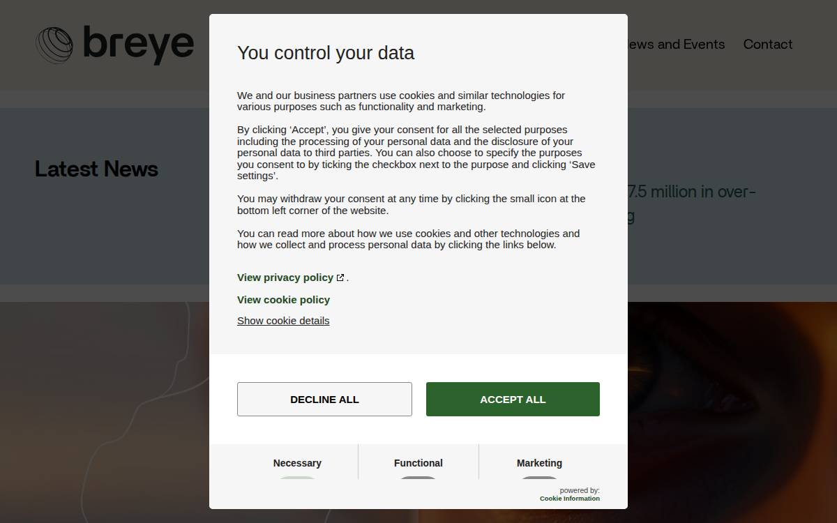 Breye Therapeutics website preview