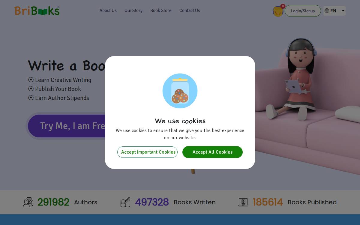 BriBooks website preview