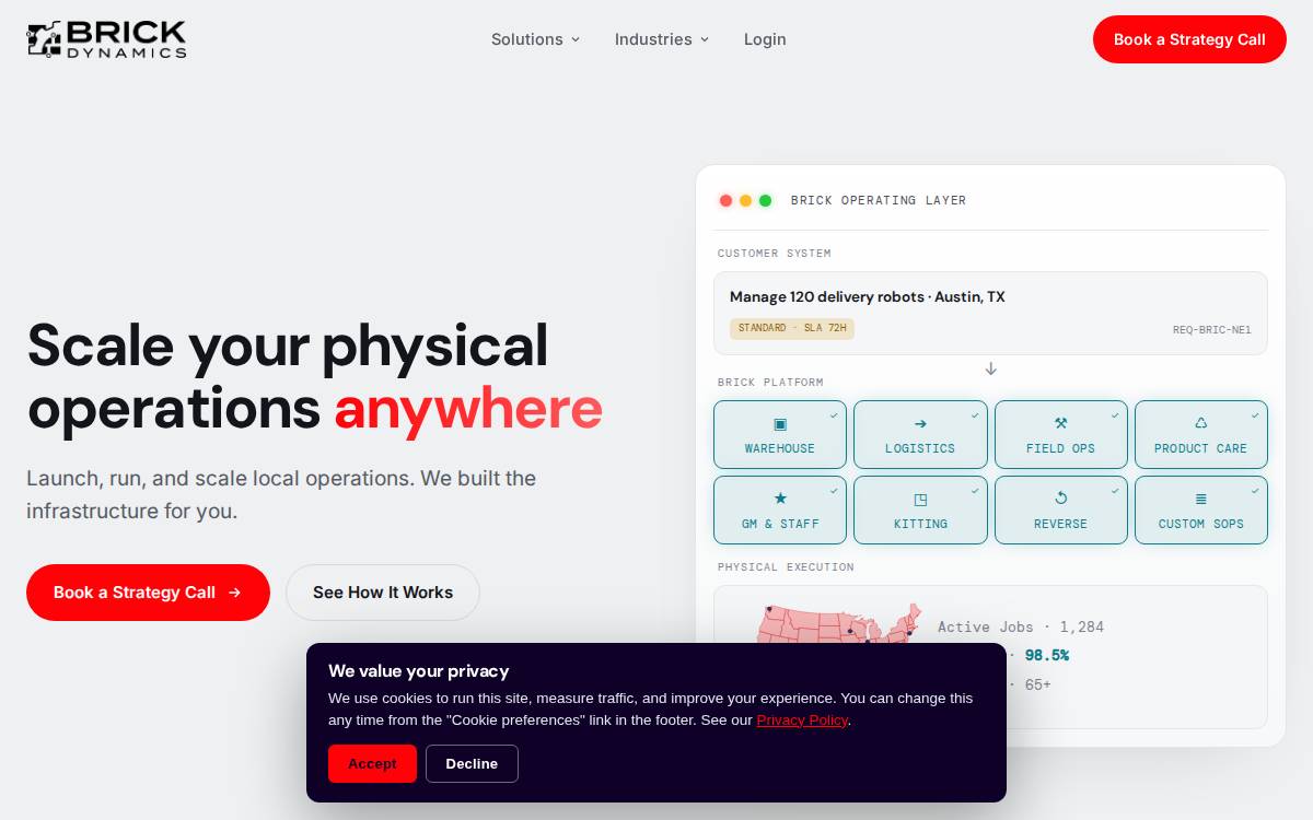 Brick Dynamics website preview