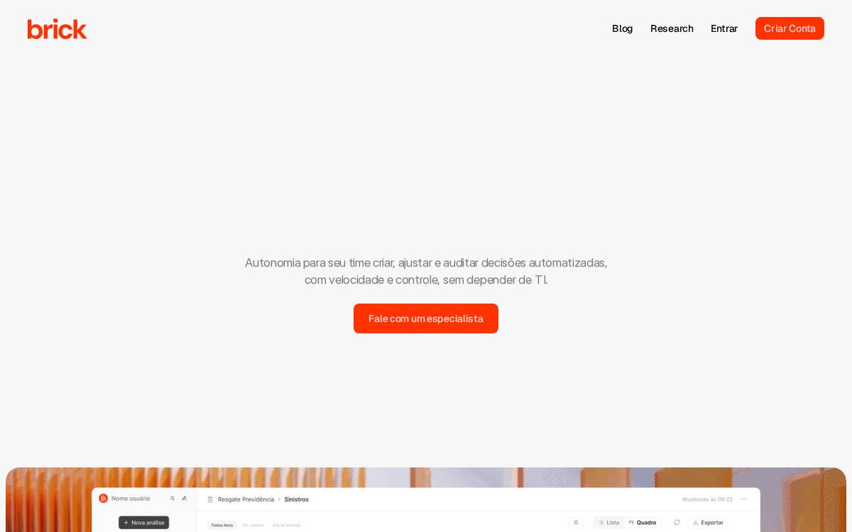 Brick website preview